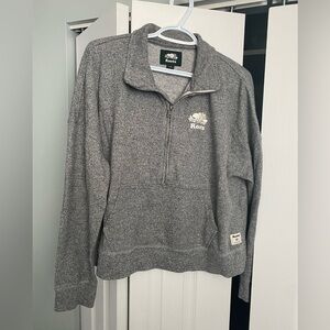 Roots salt and pepper half zip, L